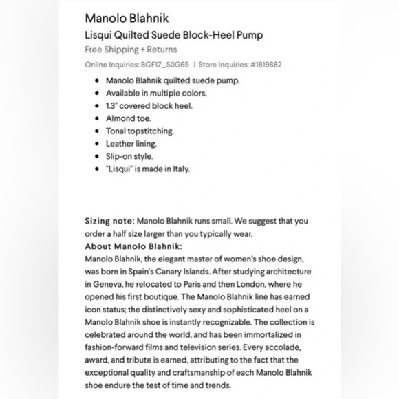 Manolo Blahnik•Brown•lisqui quilted suede•30mm pump•size 38•handmade in Italy - Picture 8 of 10